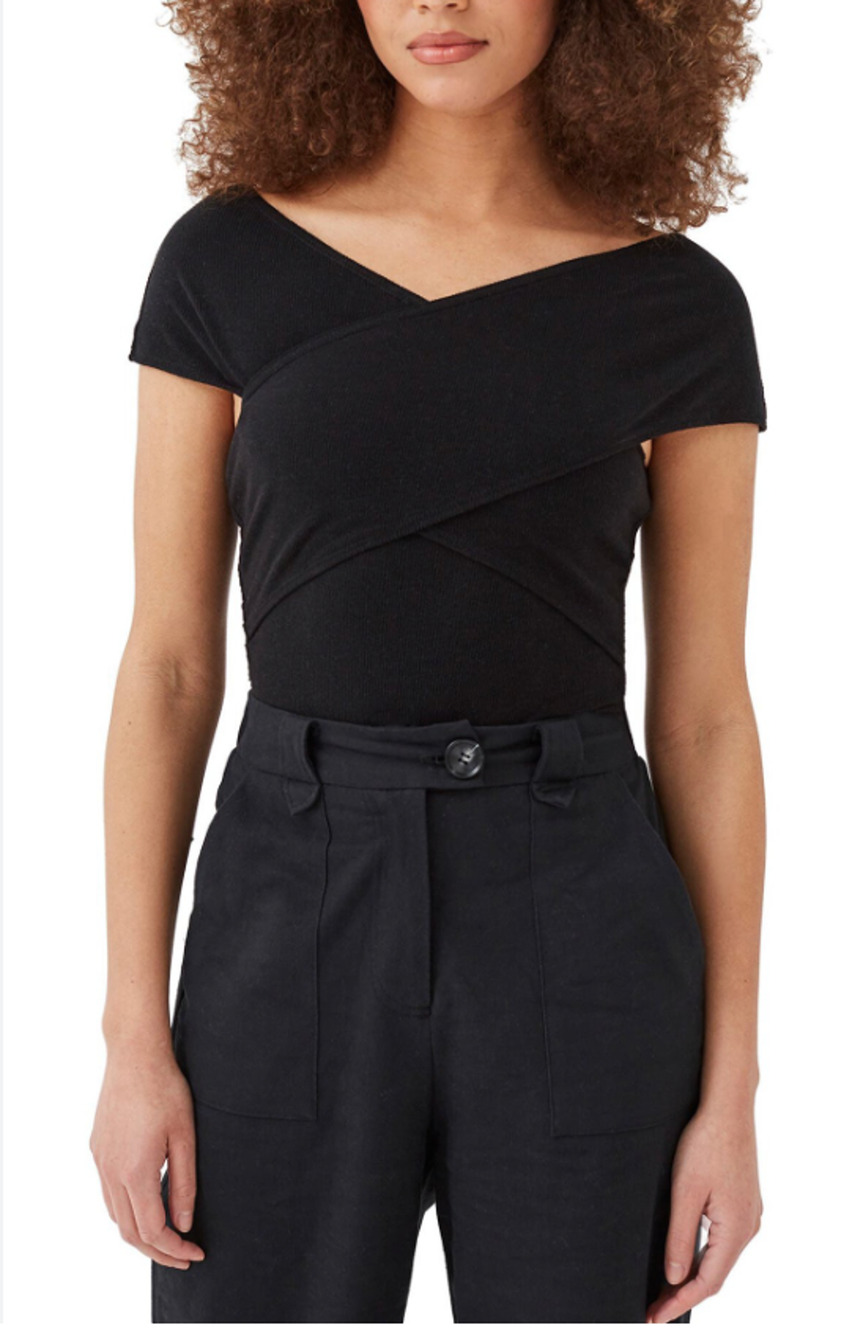 4th & Reckless Wyatt Off The Shoulder Bodysuit Womens S Small Ribbed Snap Button